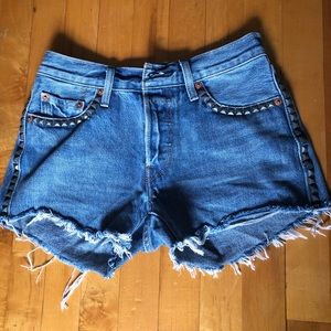 Levi’s 501 High Rise Denim Shorts